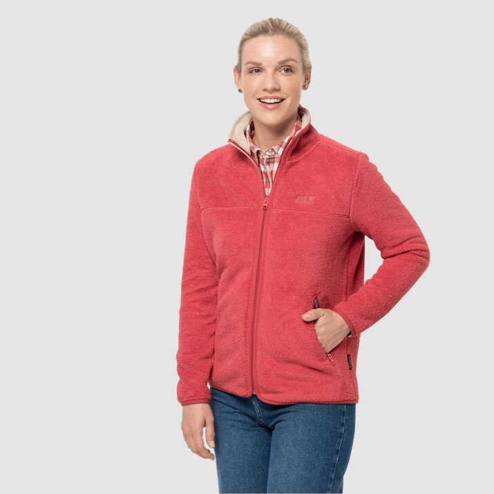 Jack Wolfskin Womens Chilly Walk Fleece Jacket Coral Red 518493SLF